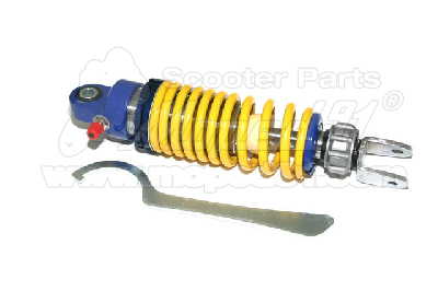 Federbein Hinten BETA CRONO 50 / TEMPO / ITALJET BAZOOKA 50 / PISTA 2 / PEPORTER / YANKEE / MALAGUTI CENTRO 50 / F10 JETLINE / YESTERDAY / MBK BOOSTER 50 / ROCKET / EVOLIS / SORRISO / FORTE / PEUGEOT ZENITH 50 / YAMAHA AXIS 50 / BWS / JOG 245mm-sport