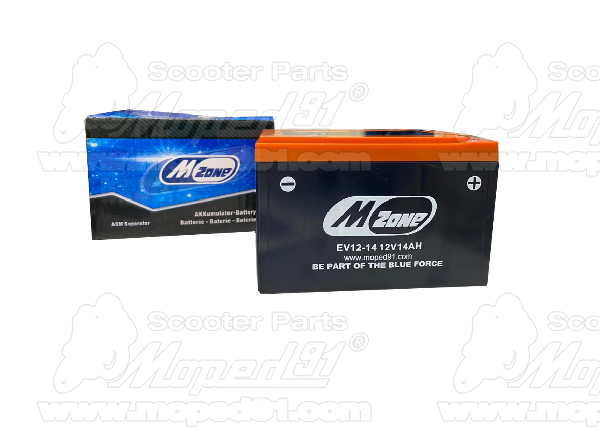 akkumulátor 12V 14Ah EV12-14 150x100x100 elektromos kerékpár AGM technologiával MZONE