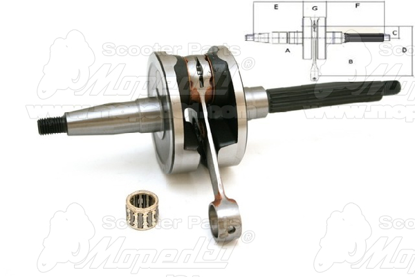 főtengely PIAGGIO SFERA/ZIP/QUARTZ 50cc 2T