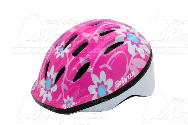 kerékpár fejvédő FLOWER, S (51-54), gyerek, virág mintás pink, LYNX