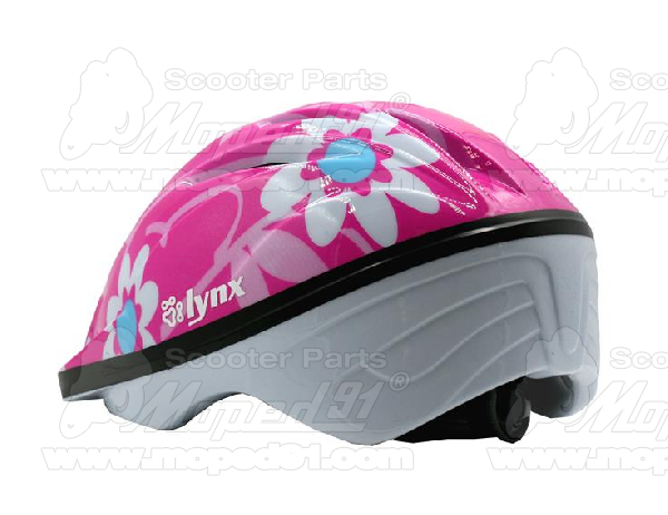 kerékpár fejvédő FLOWER, S (51-54), gyerek, virág mintás pink, LYNX