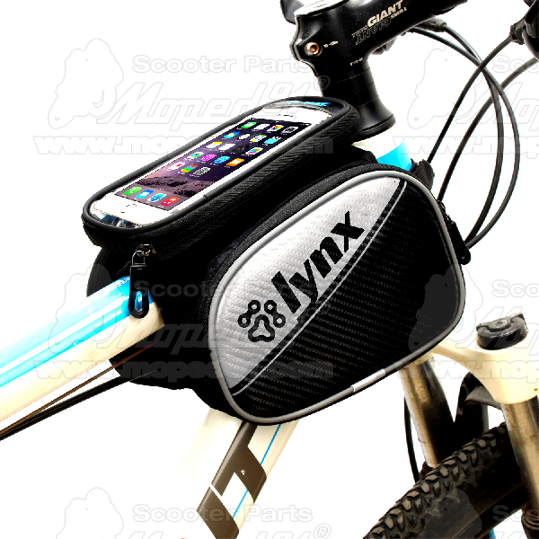 Taška na mobil na hornú trubicu na bicykel 180 * 190 * 125 mm, Materiál: Polyester + PVC + Umelá koža, Veľkosť tašky na mobil 5,5 ": 25 * 170 * 90 mm, Hmotnosť: 5,5 palca: 233 g, čierno-modrá, LYNX