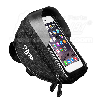 taška na mobil na bicykel 18,5 * 9,5 * 8,5 cm, materiál: 600D polyester + PE+ priehľadné PVC, Hmotnosť: 100 g, Dizajn svetelná závora, 7 "dotykový displej, čierno-sivý so svetlým pruhom, LYNX