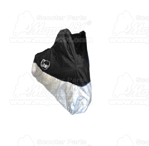 Regenschutz Roller, Polyester, schwarz-silber Größe: L 228x99x124 cm MZONE