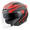 Kask otwarta twarz. CZARNY CZERWONY. rozmiar L. Waga netto: 1,5 kg. Kolor: czarno-czerwony. Zaawansowana skorupa ABS z ciśnieniową technologią termoplastyczną, wewnętrzne okulary przeciwsłoneczne, system szybkiej wymiany osłon i wyjątkowa dekoracja mechan