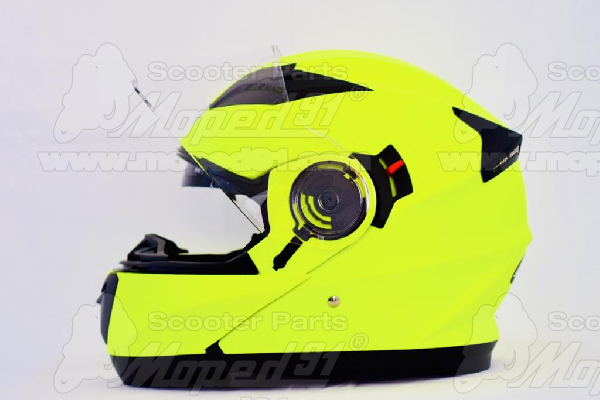 bukósisak felnyitható FLIP UP. NEON YELLOW. Méret: M. MZONE