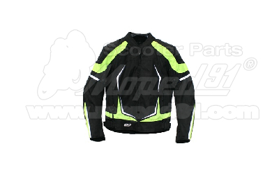 Motormantel "TRACK" Neon. Größe: XL, Cordura-Material, Herausnehmbares wasserdichtes Futter, CE-geprüfte Protektoren, 100% wasserdichte Tasche, Belüftungssystem, verstellbarer Arm und Handgelenkband, reflektierende Kante MZONE