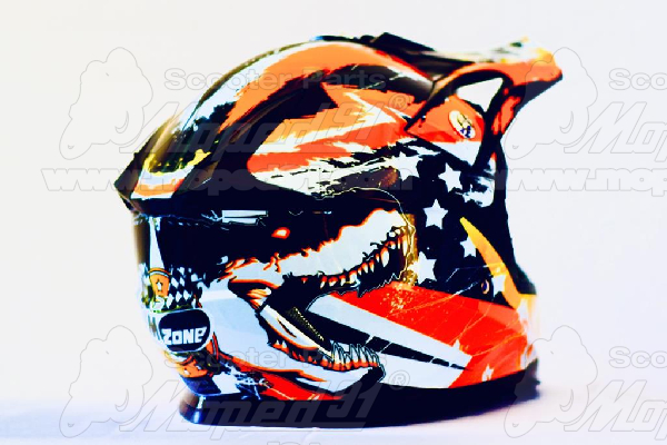 bukósisak T-REX CROSS gyerek, S (47-48 cm). Színes. MZONE