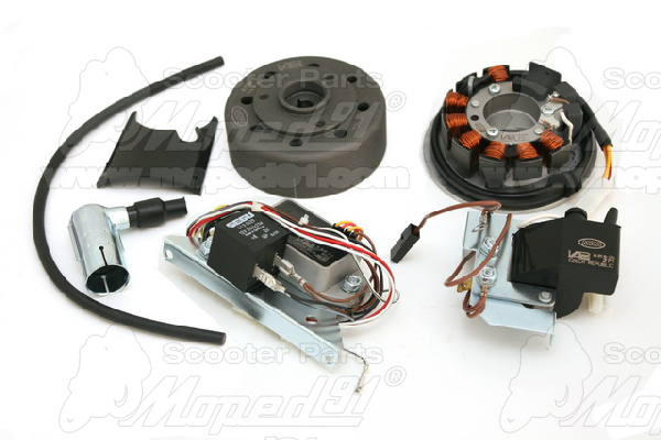 gyújtás szett SIMSON 50 / S51 / S70 alaplap kpl. elektronika, trafó, gyertyapipa, kűrt, izzó készlet VAPE (Z089B-001) Német Minőség