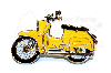 kitűző SIMSON KR51 / 1 Schwalbe - sárga MZA
