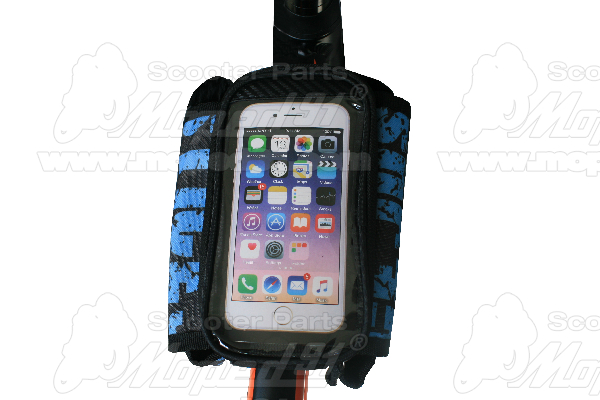 taška na mobil na bicykel, veľkosť balenia: jednostranná 16 * 6 * 12 cm, Materiál: Polyester + PVC + Umelá koža, Kapacita 2,5 l, Hmotnosť: 0,23 kg, Veľkosť tašky na mobil: 5,5 ", čierno-modrý vzor, ??LYNX