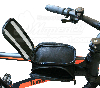 Taška na mobil na hornú trubicu na bicykel 180 * 190 * 125 mm, Materiál: Polyester + PVC + Umelá koža, Veľkosť tašky na mobil 5,5 ": 25 * 170 * 90 mm, Hmotnosť: 5,5 palca: 233 g, čierno-modrá, LYNX