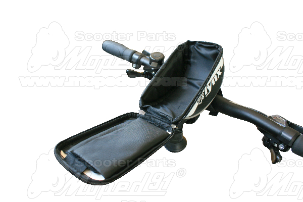 bicykel Taška na mobil 5,5 palcov: 18 * 10 * 8 cm, Materiál: PVC + PU, Vlastnosti: dotykový panel, + pevný zips, veľkosť mobilného telefónu: 5,5 palcov: 17 * 9 cm, Hmotnosť: 5,5 palcov: 130 g, čierno-modrá, LYNX