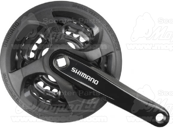 kerékpár hajtómű, 3 sebességes, alumínium SHIMANO Tourney  24/34/42 