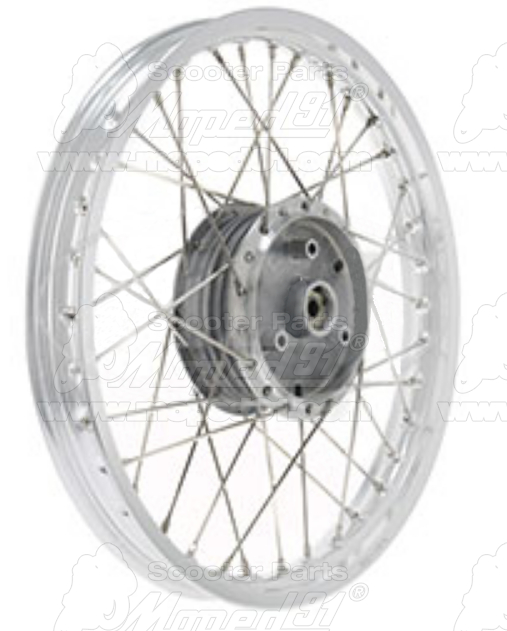 fűzött kerék SIMSON S 50 / S 51 / S 53 / S 70 / S 83 / STAR 1,5x16 polírozott alumínium + rozsdamentes acél küllők (344511) Német Minőség MZA