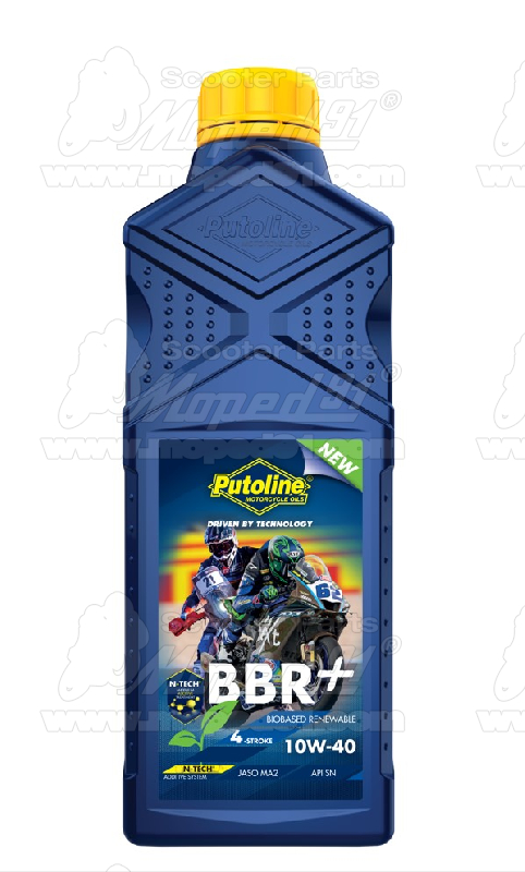 PUTOLINE N-TECH® BBR+ 10W-40 motorkerékpár-olaj. Kiszerelés: 1L