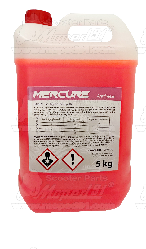 Fagyálló hűtőfolyadék koncentrátum -72C fokig, Alu, KISZERELÉS: 5kg, Mercure