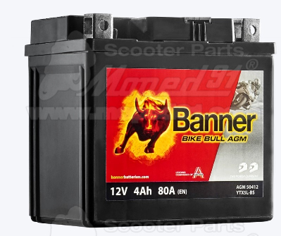 akkumulátor 12V 4Ah BTX5L-BS AGM BANNER BIKE BULL 114x71x106