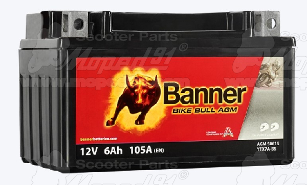 akkumulátor 12V 6Ah BYTX7A-BS AGM BANNER BIKE BULL 150x87x95