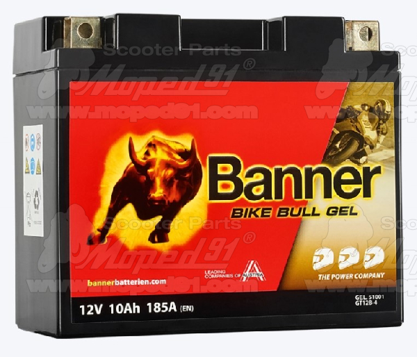 akkumulátor 12V 10Ah AGL12B-4 AGM BANNER BIKE BULL 150x69x130