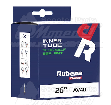 kerékpár tömlő 26x1,75-2,45 AV40 (47/62-559) 0,9mm Slug-Self Sealant Rubena