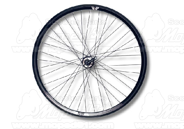 fűzött kerék 29" első tárcsafékes duplafalú alu felni, KRYPTONX fekete agy LYNX