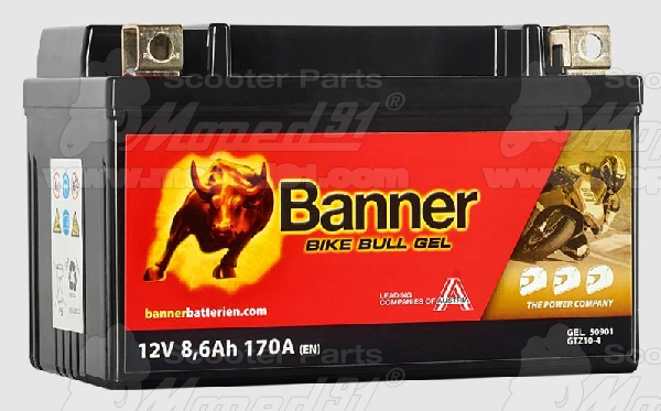akkumulátor 12V 8Ah BGTZ10-S BANNER BIKE BULL GEL 150X88X93