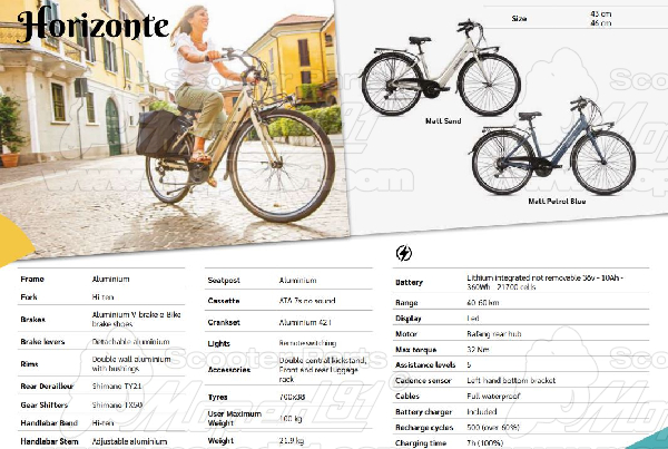E-BIKE HORIZONTE LADY Matt Petrol Blue 28" BRERA