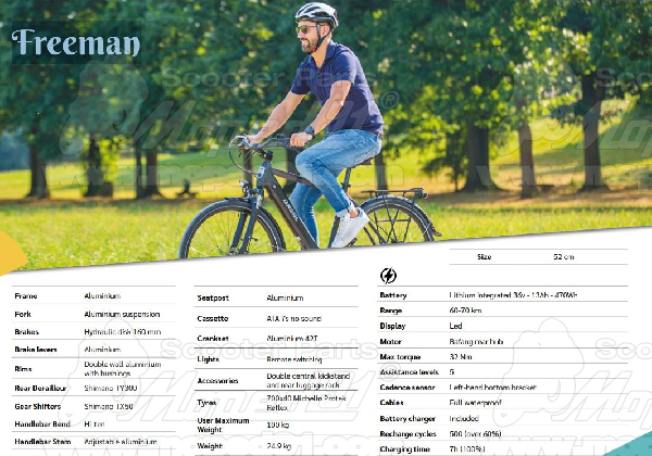 E-BIKE FREEMAN Nero matt 28" BRERA