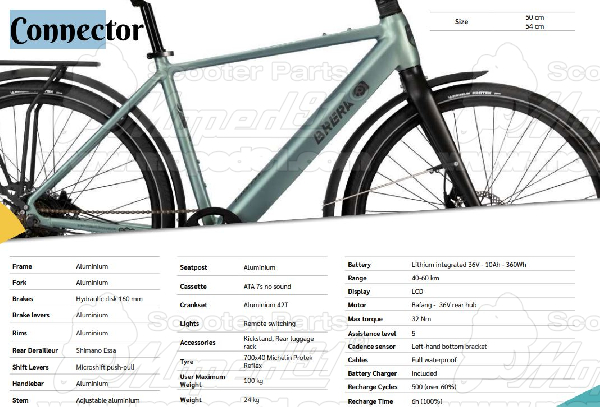 E-BIKE CONNECTOR Emerald Green 28" BRERA