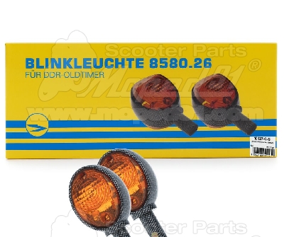 irányjelző karbon+ narancs pár SIMSON MZ ES, KR51, SR4 MZA