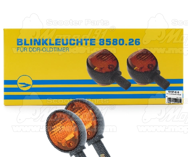 irányjelző karbon+ narancs pár SIMSON MZ ES, KR51, SR4 MZA