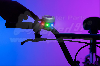 kerékpár csengő ezüst, színes led világítással BRIGHTZ