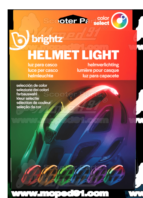 kerékpár fejvédő színes led világítás BRIGHT
