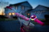 kerékpár csengő pink unikornisos, színes led világítással BRIGHTZ