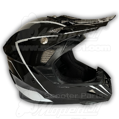 bukósisak cross BLACK-WHITE KIDS gyerek, M (49-50 CM) MZONE