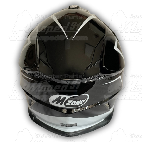 bukósisak cross BLACK-WHITE KIDS gyerek, XL (53cm)  MZONE