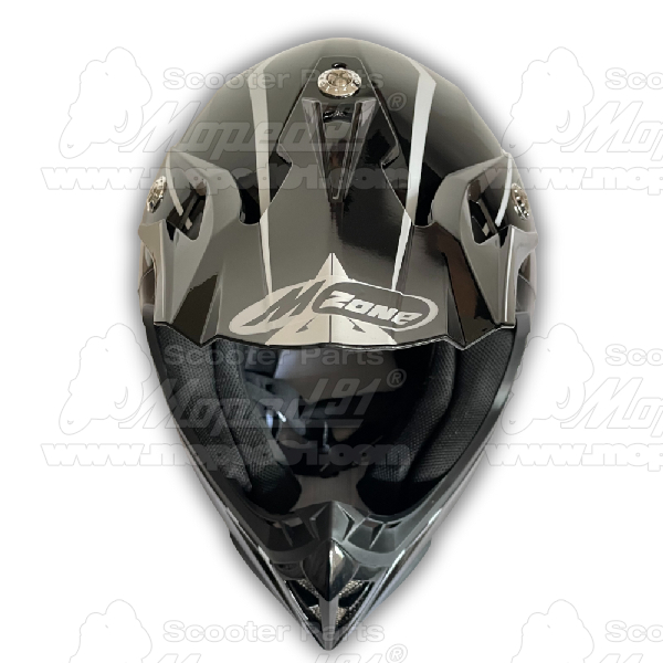 bukósisak cross BLACK-WHITE KIDS gyerek, XL (53cm)  MZONE