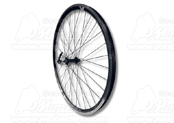 fűzött kerék 26" hátsó duplafalú fekete alu felni, KRYPTONX kazettás agy LYNX