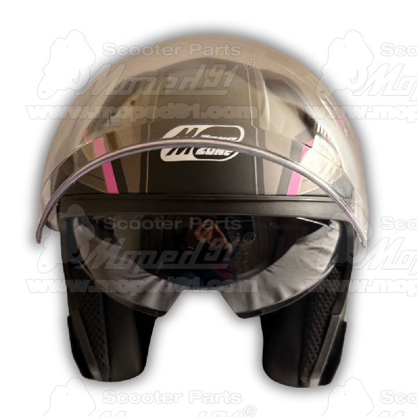 bukósisak nyitott. BLACK MATT - PINK méret: L MZONE