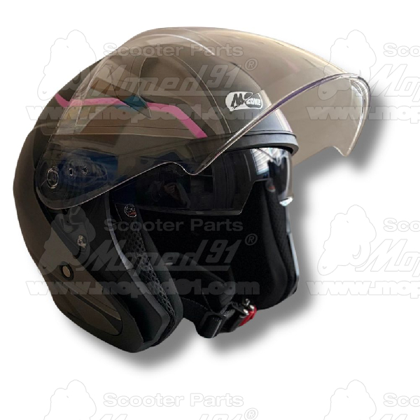 bukósisak nyitott. BLACK MATT - PINK méret: L MZONE