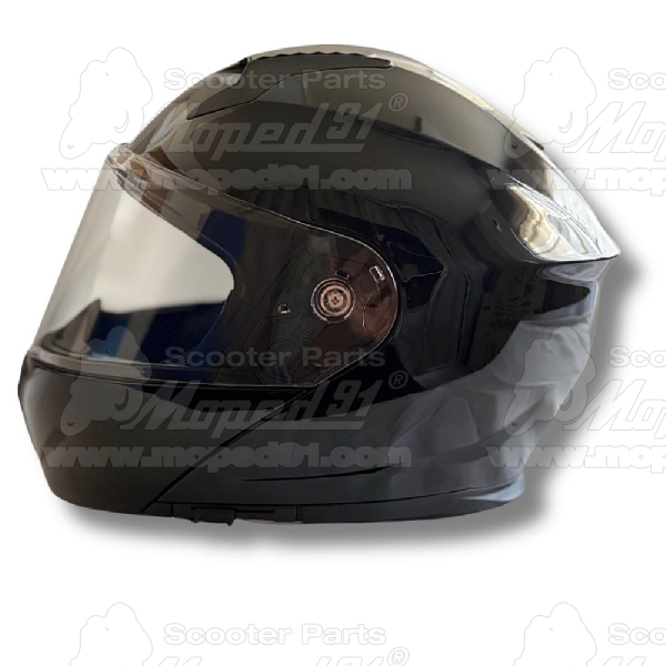 bukósisak felnyitható FLIP UP. BLACK GLOSSY Méret: L. MZONE