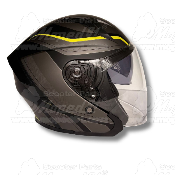 bukósisak nyitott. BLACK MATT - FLUO YELLOW méret: XXL MZONE