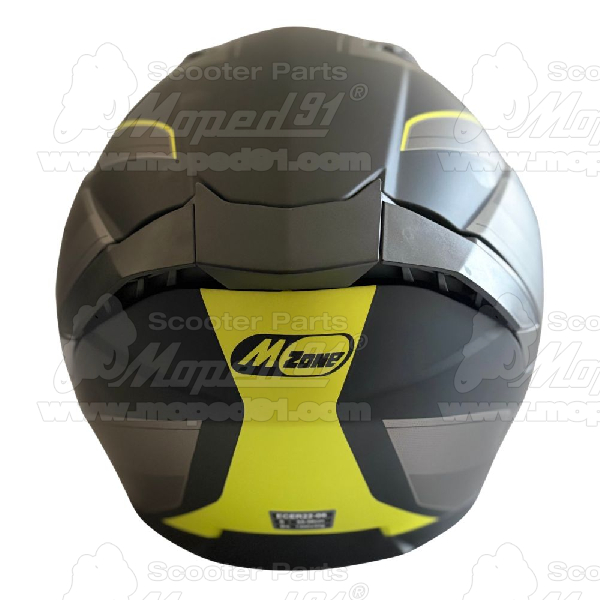 bukósisak nyitott. BLACK MATT - FLUO YELLOW méret: M MZONE