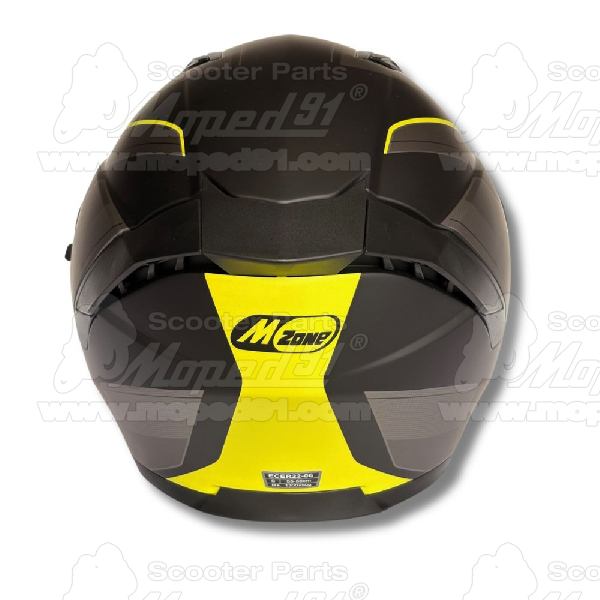 bukósisak nyitott. BLACK MATT - FLUO YELLOW méret: S MZONE