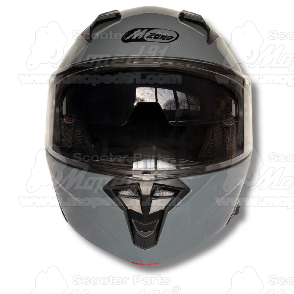 bukósisak felnyitható FLIP UP. GREY GLOSSY Méret: XXL. MZONE