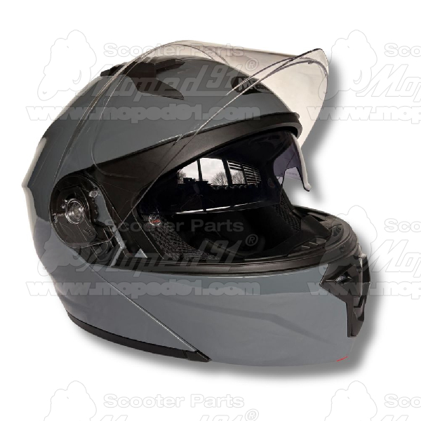 bukósisak felnyitható FLIP UP. GREY GLOSSY Méret: XXL. MZONE