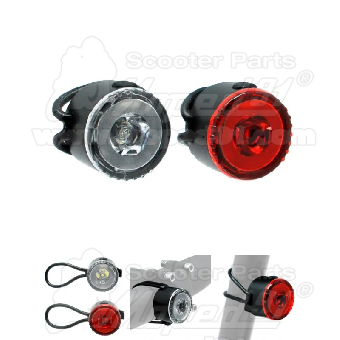 kerékpár lámpa első + hátsó szett Mini