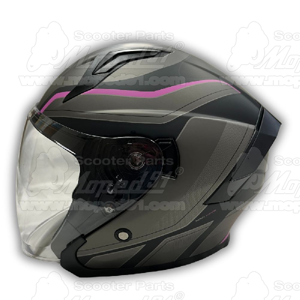 bukósisak nyitott. BLACK MATT - PINK méret: XL MZONE
