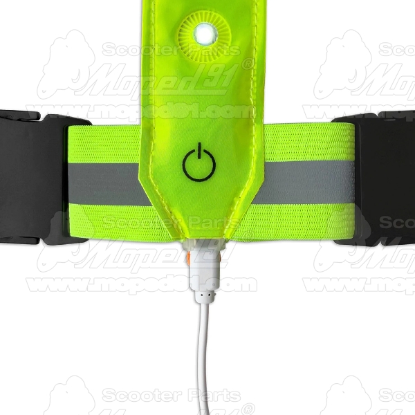 kerékpár fényvisszaverő mellény, fekete háromszögű LED -es USB-vel tölthető